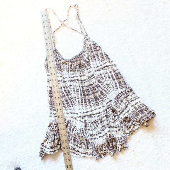 Free People Loose Drape Criss Cross Strap Boho Top - Picture 2 of 8